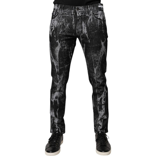 Dolce & Gabbana Multicolor Cotton Tie Dye Skinny Denim Jeans