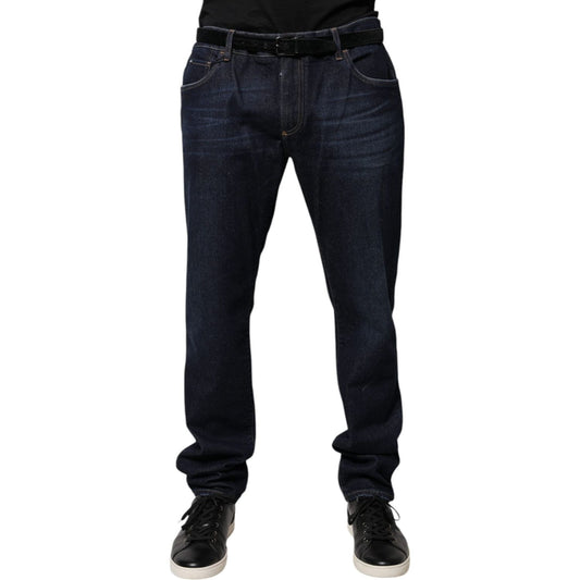 Dolce & Gabbana Dark Blue Cotton Skinny Denim Jeans