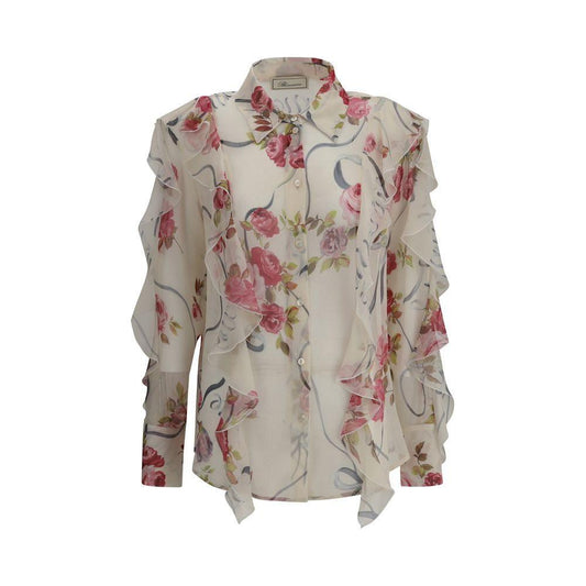 Blumarine Floral silk chiffon Shirt
