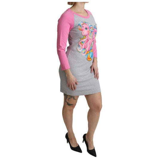 Moschino Gray Cotton Dress 1728,40,67400106144,Clothing,Dresses - Women - Clothing,Gray,Moschino,New with tags,Women,Women - Clothing Moschino MO-1001-40