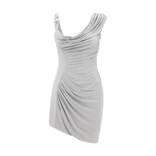 Versace Draped mini Dress 1728,72470364320,Clothing,Dresses - Women - Clothing,IT40 | M,New with tags,Silver,Versace,Women,Women - Clothing Versace VE-10141261A124971EE10-IT40 | M