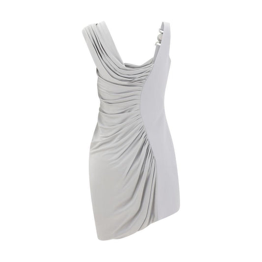 Versace Draped mini Dress 1728,72470364320,Clothing,Dresses - Women - Clothing,IT40 | M,New with tags,Silver,Versace,Women,Women - Clothing Versace VE-10141261A124971EE10-IT40 | M