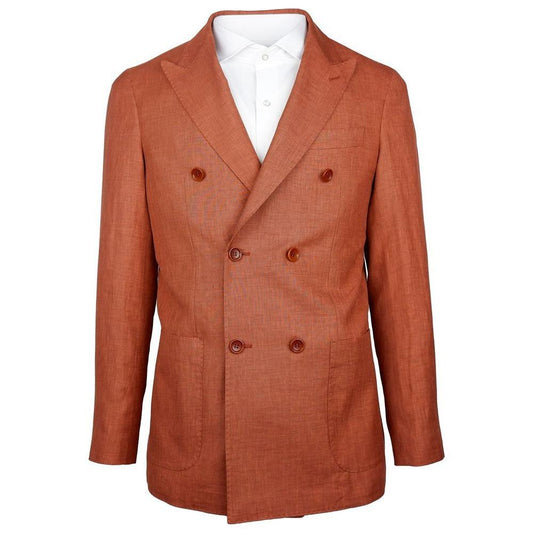 Made in Italy Brown Linen Blazer 1728,67346170016,Blazers - Men - Clothing,Brown,Clothing,IT48 | M,IT50 | L,IT52 | XL,IT54 | XXL,IT56 | 3XL,Made in Italy,Men,Men - Clothing,New with tags Made in Italy LO-14882-IT48 | M