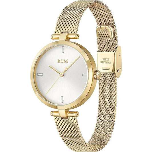 Hugo Boss Gold Stainless Steel Watch 1728,67434610848,Gold,Hugo Boss,New with tags,Watches,Watches for Women - Watches,Women Hugo Boss BO1502586AC