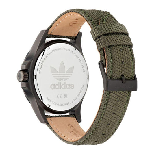 Adidas Green Fabric Watch 1728,67434610848,Adidas,Green,New with tags,Unisex,Unisex Watches - Watches,Watches Adidas ADAOFH23017AC