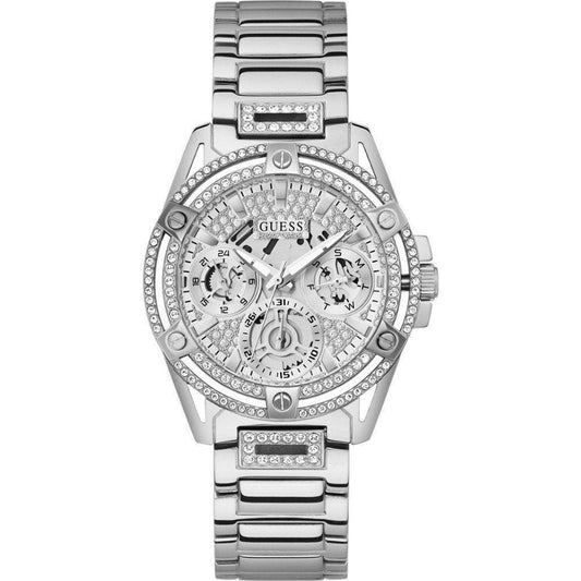Guess Gray Stainless Steel Watch 1728,67434610848,Gray,Guess,New with tags,Watches,Watches for Women - Watches,Women Guess GUGW0464L1AC