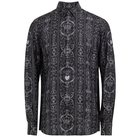 Dolce & Gabbana Gray Silk Shirt 1728,43,67397976224,Clothing,Dolce & Gabbana,Gray,Men,Men - Clothing,New with tags,Shirts - Men - Clothing Dolce & Gabbana DO-831966220044709-43