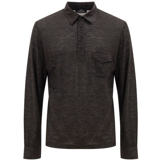 Corneliani Gray Wool Polo Shirt 1728,67397976224,Clothing,Corneliani,Gray,IT50 | L,Men,Men - Clothing,New with tags,Polo Shirt - Men - Clothing Corneliani CO-848266220010146-IT50 | L