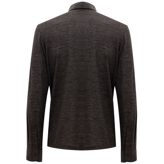 Corneliani Gray Wool Polo Shirt 1728,67397976224,Clothing,Corneliani,Gray,IT50 | L,Men,Men - Clothing,New with tags,Polo Shirt - Men - Clothing Corneliani CO-848266220010146-IT50 | L