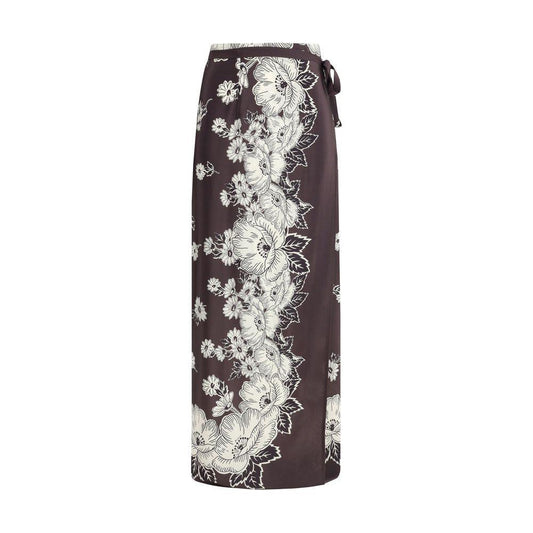 P.A.R.O.S.H. Floral wrap Skirt 1728,72470364320,Brown,Clothing,L,New with tags,P.A.R.O.S.H.,S,Skirts - Women - Clothing,Women,Women - Clothing P.A.R.O.S.H. PA-D621109886-L