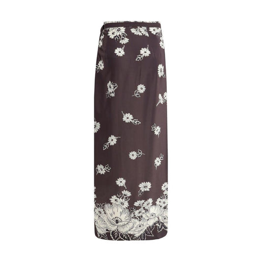 P.A.R.O.S.H. Floral wrap Skirt 1728,72470364320,Brown,Clothing,L,New with tags,P.A.R.O.S.H.,S,Skirts - Women - Clothing,Women,Women - Clothing P.A.R.O.S.H. PA-D621109886-L