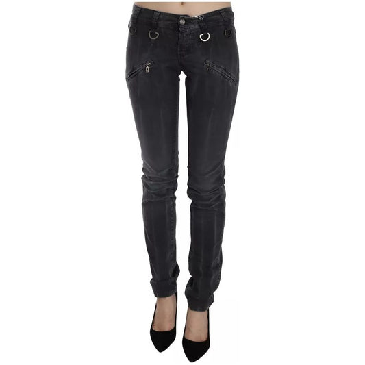 John Galliano Grey Washed Low Waist Zipper Side Skinny Denim Jeans 1728,67345645728,Clothing,Gray,Jeans & Pants - Women - Clothing,John Galliano,Material: Cotton,New with tags,W26,Women,Women - Clothing John Galliano PAN70453-W26