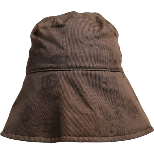 Dolce & Gabbana Brown Logo Monogram Cotton Bucket Cap 1728,58 cm|M,67345645728,Accessories,Brown,Dolce & Gabbana,Hats & Caps - Men - Accessories,Material: 100% Cotton,Men,Men - Accessories,New with tags Dolce & Gabbana HAT9769-58