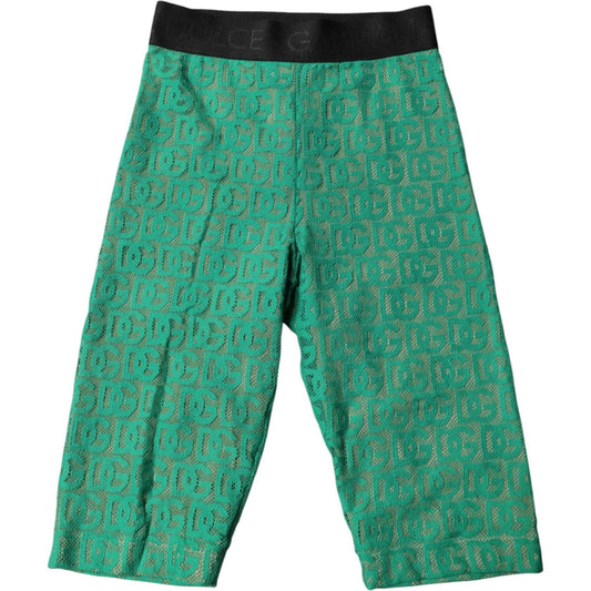 Dolce & Gabbana Green Logo Monogram Cropped Tights Underwear 1728,67345645728,Clothing,Dolce & Gabbana,Green,IT2 | S,Material: 56% Cotton 38% Nylon 6% Elastane,New with tags,Underwear - Women - Clothing,Women,Women - Clothing Dolce & Gabbana BIK1979-2