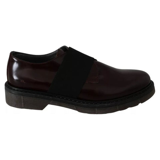 Dr. Martens Dark Brown Leather Elastic Strap Shoes 1728,67345645728,Brown,Dr. Martens,EU38/US7.5,Flat Shoes - Women - Shoes,Material: Leather,Preowned / Defect,Shoes,Women,Women - Shoes Dr. Martens LA8405-38