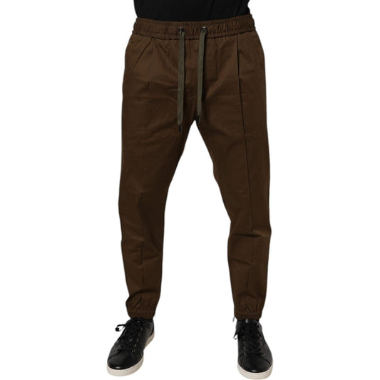 Dolce & Gabbana Brown Cotton Stretch Jogger Sweatpants Pants 1728,67345645728,Brown,Clothing,Dolce & Gabbana,IT50 | L,Jeans & Pants - Men - Clothing,Material: 97% Cotton 3% Elastane,Men,Men - Clothing,New with tags Dolce & Gabbana PAN76124-50