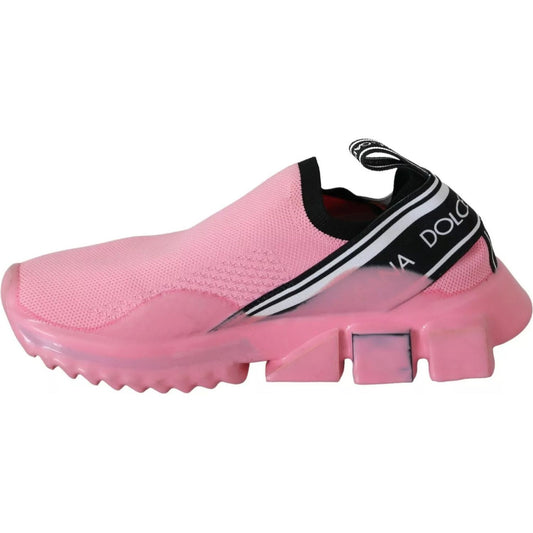 Dolce & Gabbana Pink Low Top Sorrento Sneakers Slip On Casual Shoes 1728,67345645728,Dolce & Gabbana,EU36/US6,EU37/US7,Material: 70% Polyester 15% Viscose 10% Nylon 5% Elastane,New with tags,Pink,Shoes,Sneakers - Women - Shoes,Women,Women - Shoes Dolce &