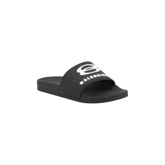 Balenciaga Logo Slippers 1728,72470364320,Balenciaga,Black,EU40/US7,Men,Men - Shoes,New with tags,Sandals - Men - Shoes,Shoes Balenciaga BA-689031W1SA61090-EU40/US7