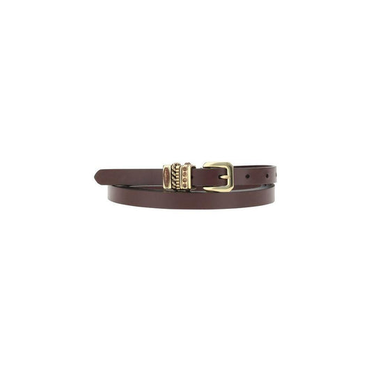 Etro Double Leather Belt 1728,72470364320,75 cm / 30 Inches,80 cm / 32 Inches,85 cm / 34 Inches,90 cm / 36 Inches,Accessories,Belts - Women - Accessories,Brown,Etro,New with tags,Women,Women - Accessories Etro ET-WP3B0037AP317R2723-75 CM / 30 INCHES