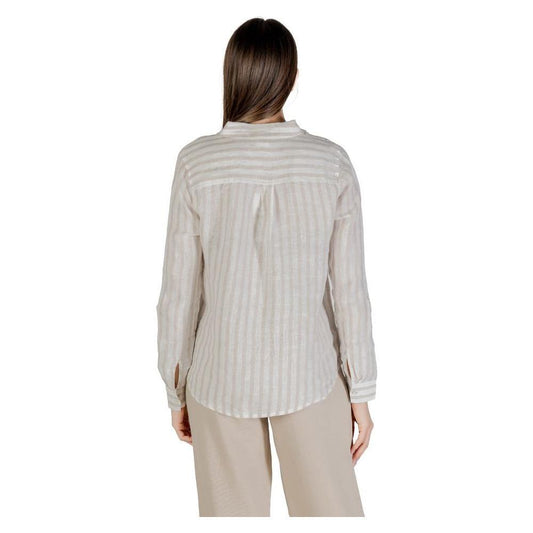 Street One Beige Linen Shortsleeve 1728,71956299936,Beige,Clothing,IT36|XXS,IT40|S,IT42|M,New with tags,Shirts - Women - Clothing,Street One,Women,Women - Clothing Street One ST-16616502507-IT40|S