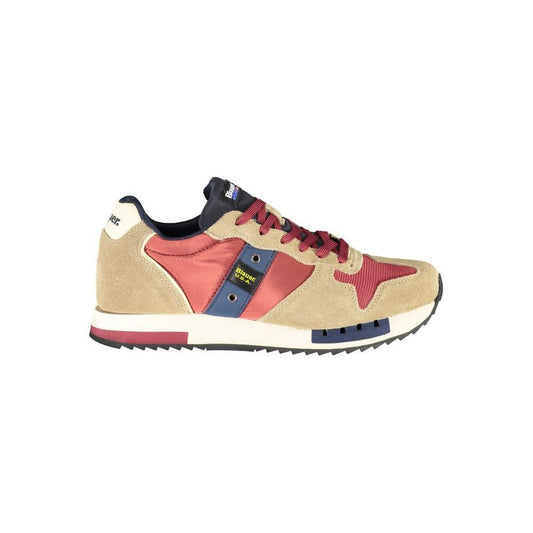 Blauer Beige Sports Sneakers with Contrast Accents 1728,67403481248,Beige,Blauer,EU41/US8,EU42/US9,Men,Men - Shoes,New with tags,Shoes,Sneakers - Men - Shoes Blauer BL-23168-EU41/US8