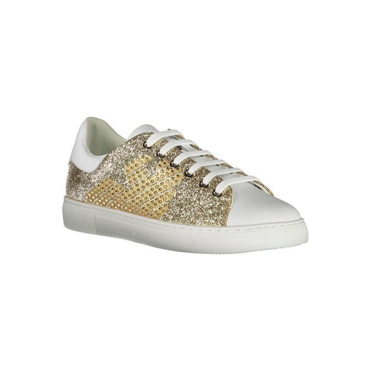 Emporio Armani Gold Polyester Women Sneaker 1728,67403481248,Emporio Armani,EU35/US5,Gold,New with tags,Shoes,Sneakers - Women - Shoes,Women,Women - Shoes Emporio Armani EM-870-EU35/US5