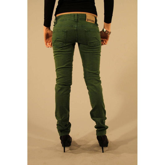John Galliano Green Cotton Women Jean 1728,67403481248,Clothing,Green,Jeans & Pants - Women - Clothing,John Galliano,New with tags,W28,Women,Women - Clothing John Galliano JO-2332-W28