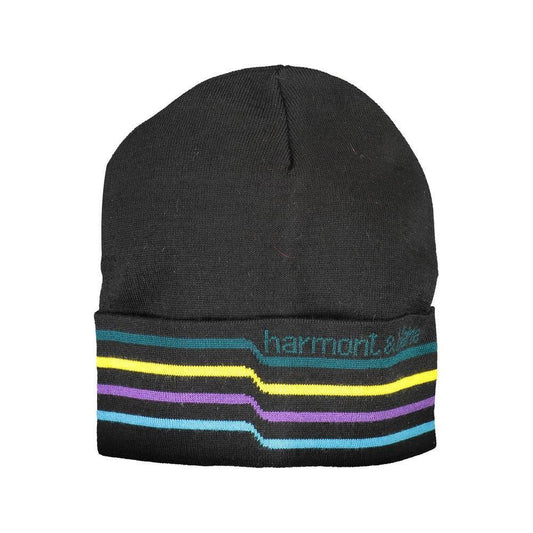 Harmont & Blaine Black Wool Men Cap 1728,67403481248,Accessories,Black,Harmont & Blaine,Hats & Caps - Men - Accessories,Men,Men - Accessories,New with tags Harmont & Blaine HA-14252