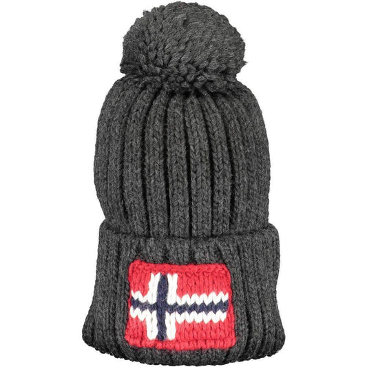 Napapijri Gray Acrylic Men Cap 1728,67403481248,Accessories,Gray,Hats & Caps - Men - Accessories,Men,Men - Accessories,Napapijri,New with tags Napapijri NA-15228