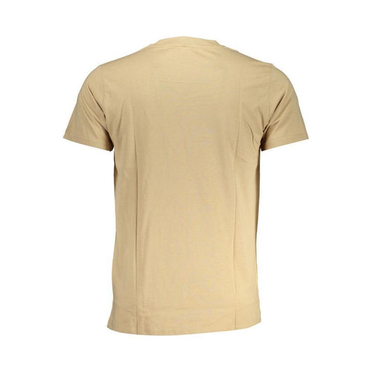 Cavalli Class Beige Cotton T-Shirt