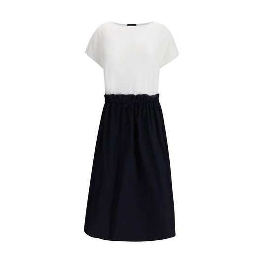 Fabiana Filippi Long Dress with appliqué skirt 1728,72470364320,Black,Clothing,Dresses - Women - Clothing,Fabiana Filippi,IT46|XL,New with tags,Women,Women - Clothing Fabiana Filippi FA-ABD275F626L374VR4-IT46|XL