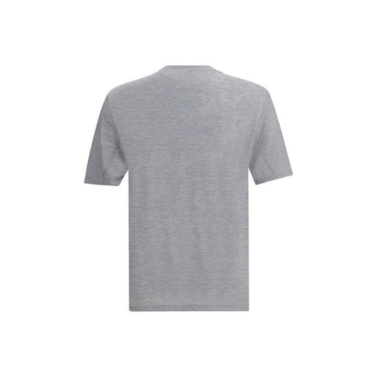 Brunello Cucinelli Silk T-Shirt 1728,72470364320,Brunello Cucinelli,Clothing,Gray,L,M,Men,Men - Clothing,New with tags,T-Shirts - Men - Clothing,XXL Brunello Cucinelli BR-MD8211308C570-L