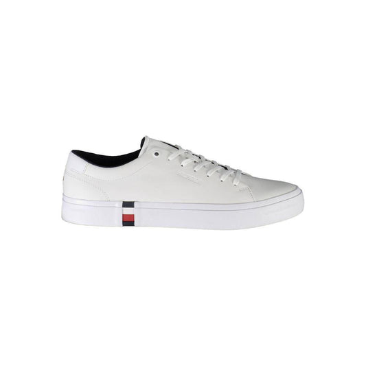Tommy Hilfiger White Leather Men Sneaker 1728,67403481248,EU40/US7,EU43/US10,Men,Men - Shoes,New with tags,Shoes,Sneakers - Men - Shoes,Tommy Hilfiger,White Tommy Hilfiger TO-20180-EU40/US7