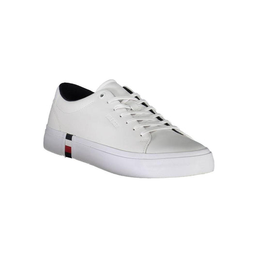 Tommy Hilfiger White Leather Men Sneaker 1728,67403481248,EU40/US7,EU43/US10,Men,Men - Shoes,New with tags,Shoes,Sneakers - Men - Shoes,Tommy Hilfiger,White Tommy Hilfiger TO-20180-EU40/US7