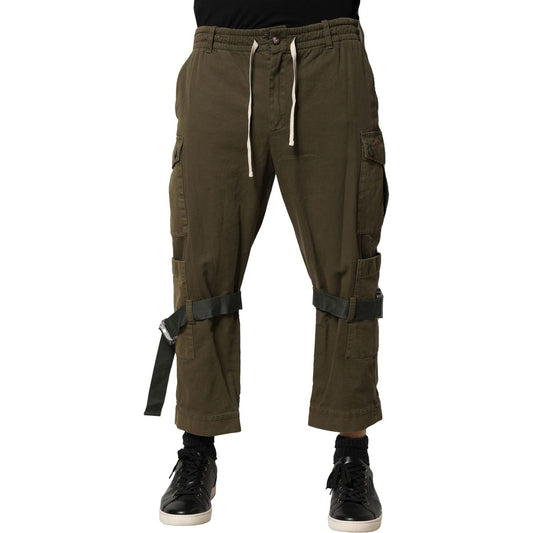 Dolce & Gabbana Brown Cotton Cargo Drawstring Pants 1728,67345645728,Brown,Clothing,Dolce & Gabbana,IT48 | M,Jeans & Pants - Men - Clothing,Material: 99% Cotton 1% Elastane,Men,Men - Clothing,New with tags Dolce & Gabbana PAN76454-48
