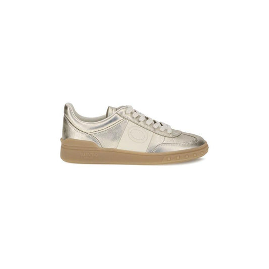 Valentino Garavani Laminated leather Upvillage Sneakers 1728,72470364320,EU36.5/US6.5,EU36/US6,EU37.5/US7.5,EU37/US7,EU38.5/US8.5,EU38/US8,EU39/US9,EU40/US10,EU41/US11,Gold,New with tags,Shoes,Sneakers - Women - Shoes,Valentino Garavani,Women,Women - Shoe