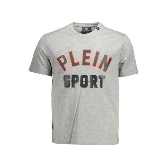 Plein Sport Gray Cotton Men T-Shirt 1728,67403481248,Clothing,Gray,L,M,Men,Men - Clothing,New with tags,Plein Sport,S,T-Shirts - Men - Clothing,XL Plein Sport PL-11177-S