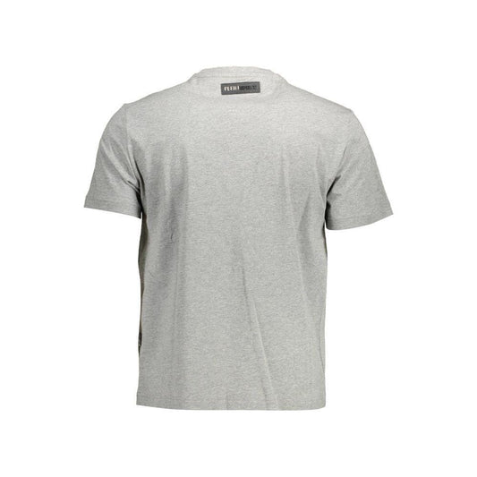 Plein Sport Gray Cotton Men T-Shirt 1728,67403481248,Clothing,Gray,L,M,Men,Men - Clothing,New with tags,Plein Sport,S,T-Shirts - Men - Clothing,XL Plein Sport PL-11177-S