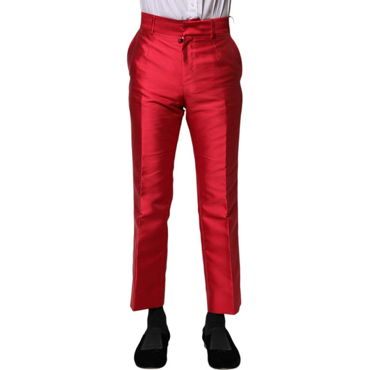 Dolce & Gabbana Red Polyester Cropped Dress Pants 1728,67345645728,Clothing,Dolce & Gabbana,IT46 | S,Jeans & Pants - Men - Clothing,Material: 100% Polyester,Men,Men - Clothing,New with tags,Red Dolce & Gabbana PAN75777-46
