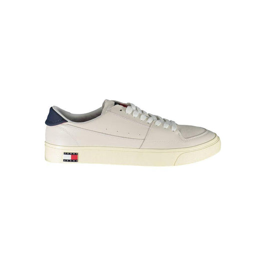 Tommy Hilfiger White Leather Men Sneaker 1728,67403481248,EU40/US7,EU41/US8,EU42/US9,EU43/US10,EU44/US11,EU45/US12,Men,Men - Shoes,New with tags,Shoes,Sneakers - Men - Shoes,Tommy Hilfiger,White Tommy Hilfiger TO-20370-EU40/US7