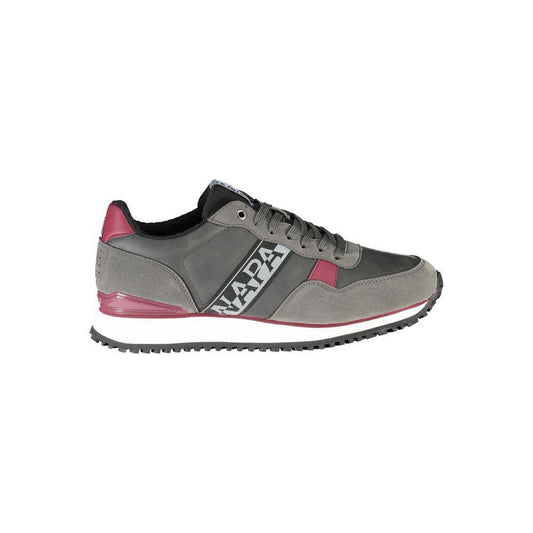 Napapijri Elegant Gray Lace-Up Sneakers with Contrast Accents 1728,67403481248,EU41/US8,EU44/US11,Gray,Men,Men - Shoes,Napapijri,New with tags,Shoes,Sneakers - Men - Shoes Napapijri NA-23104-EU41/US8