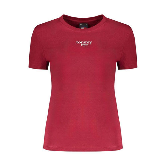 Tommy Hilfiger Red Cotton Tops & T-Shirt