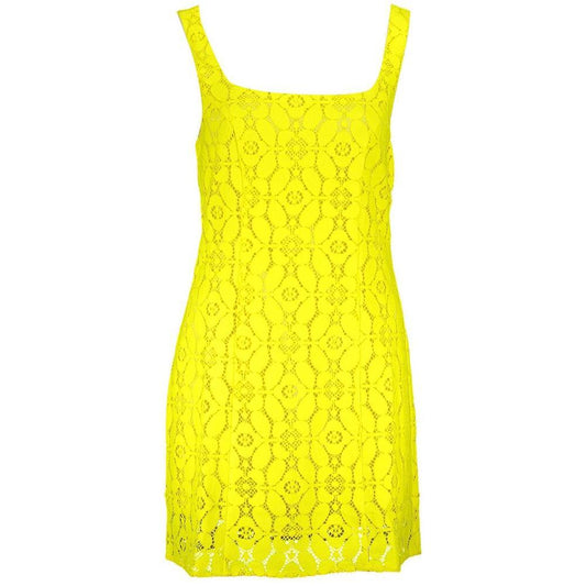 Desigual Yellow Polyester Women Sleeveless Dress 1728,67403481248,Clothing,Desigual,Dresses - Women - Clothing,L,M,New with tags,Women,Women - Clothing,XL,Yellow Desigual DE-18729-M