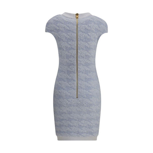 Balmain Stretch midi Dress 1728,34,72470364320,Balmain,Clothing,Dresses - Women - Clothing,Light Blue,New with tags,Women,Women - Clothing Balmain BA-FF1R6136KI72SOM-34