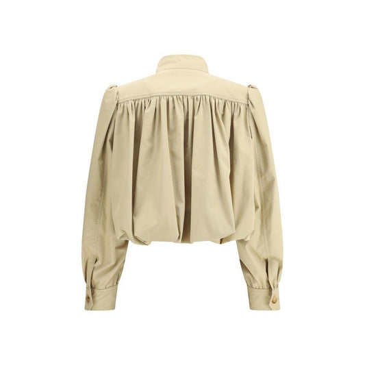 Chloé Cropped Jacket 1728,72470364320,Beige,Chloé,Clothing,IT40 | M,Jackets & Coats - Women - Clothing,New with tags,Women,Women - Clothing Chloé CH-CH25UVE2111823I-IT40 | M