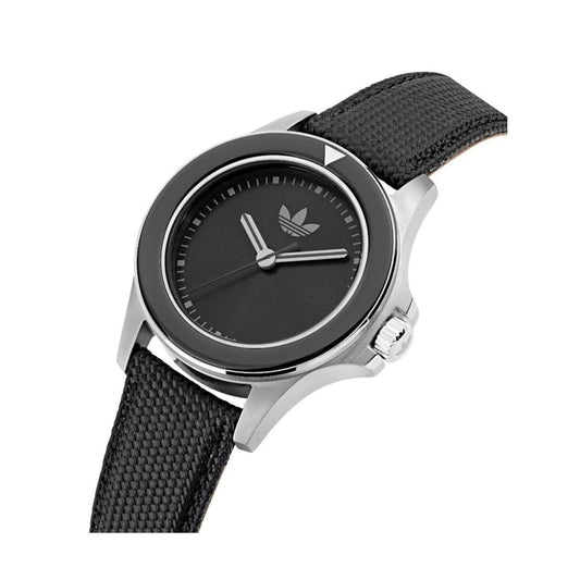 Adidas Black Fabric Watch 1728,67434610848,Adidas,Black,New with tags,Unisex,Unisex Watches - Watches,Watches Adidas ADAOFH23016AC