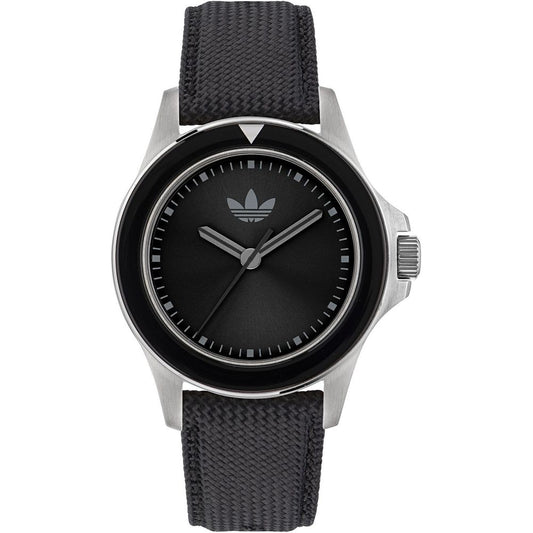 Adidas Black Fabric Watch 1728,67434610848,Adidas,Black,New with tags,Unisex,Unisex Watches - Watches,Watches Adidas ADAOFH23016AC