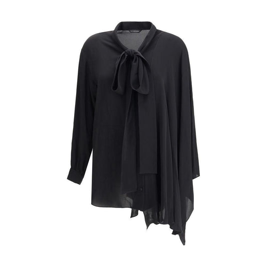Balenciaga Silk Blouse 1728,72470364320,Balenciaga,Black,Clothing,IT36 | XS,New with tags,Shirts - Women - Clothing,Women,Women - Clothing Balenciaga BA-839280TIN131000-IT36 | XS