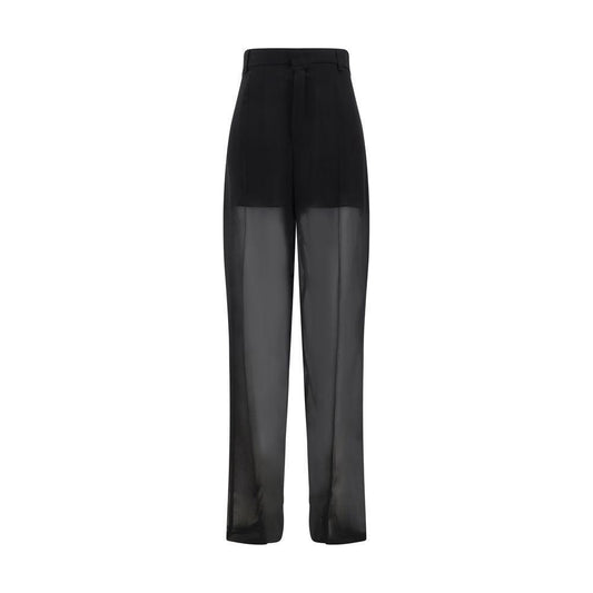 Blumarine Semi-sheer georgette Pants 1728,40,42,72470364320,Black,Blumarine,Clothing,IT44 | XS,Jeans & Pants - Women - Clothing,New with tags,Women,Women - Clothing Blumarine BL-P522P164AN0990-IT44 | XS