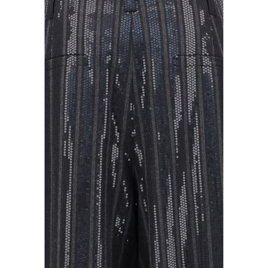 Brunello Cucinelli Pants with sequins 1728,72470364320,Brunello Cucinelli,Gray,Jeans & Pants - Women - Clothing,New with tags,W48,W52,Women Brunello Cucinelli BR-MB009P8761C002-W52